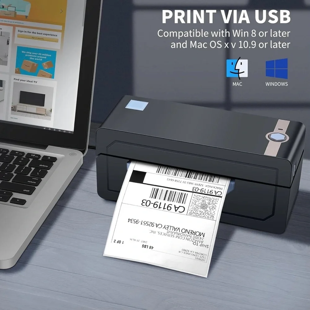 JADENS Bluetooth Thermal Shipping Label Printer – Wireless